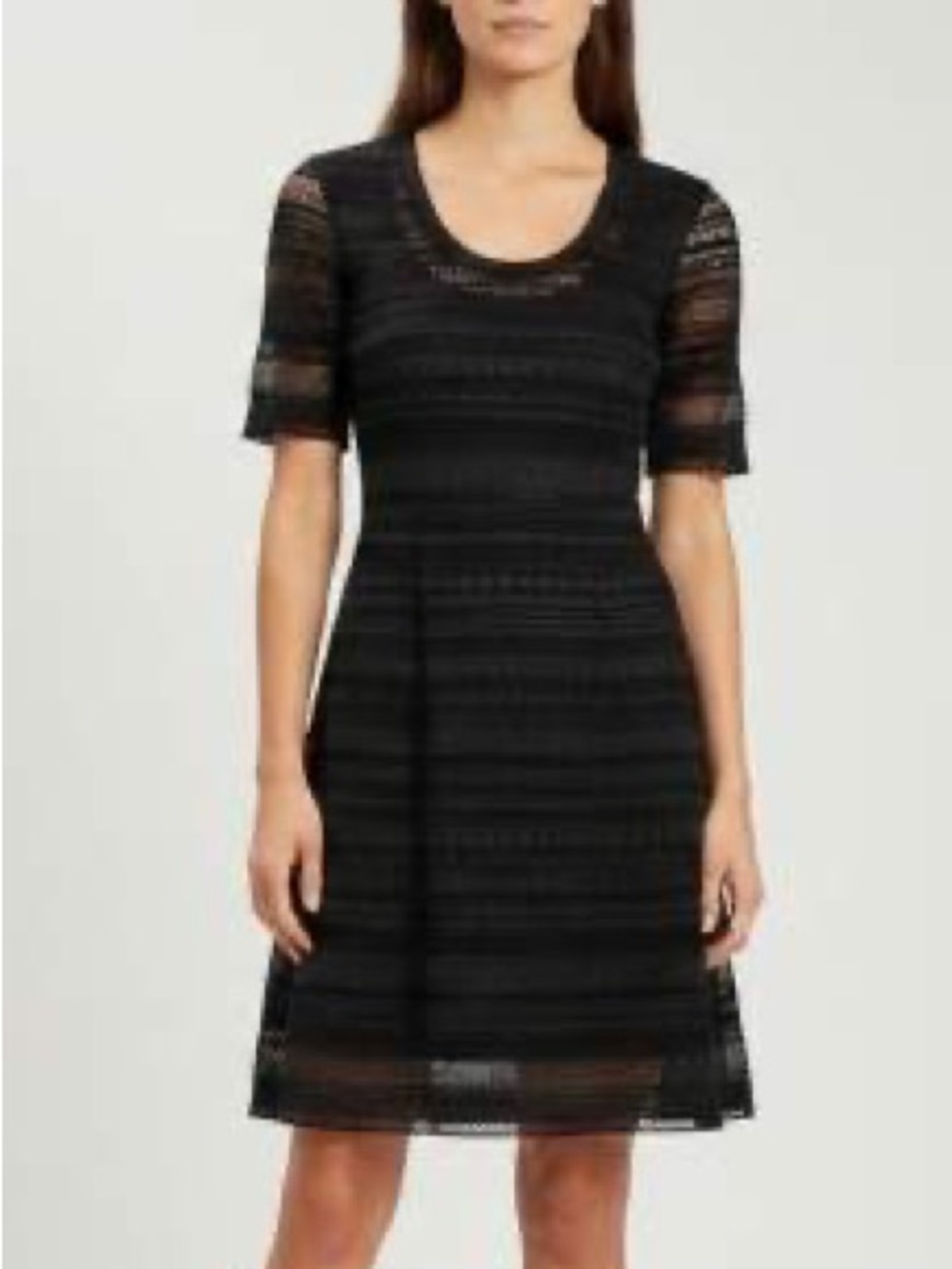 MISSONI Black Short Sleeve A-Line Dress ORIGINAL PRICE $895.00